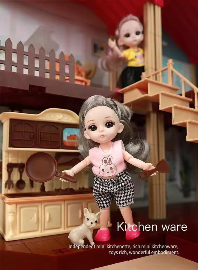 Onecado Dream House DIY Dollhouse Kit, Miniature Dollhouse with Furniture, Tiny House Set Plus Dolls Accessories, LED Lights, Creative & Imagine DIY Doll Cottage for Girls, Toddlers & Kids Gift - Image 4